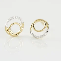 Histoire d'Or Boucles D'oreilles Puces Atlanta Or Jaune Diamant