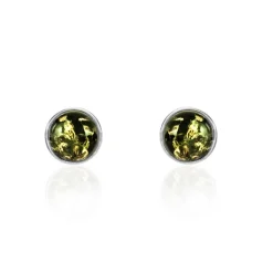 Discount Histoire d'Or Boucles D'oreilles Puces Argent Blanc Acacia Ambre