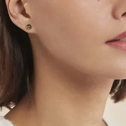 Discount Histoire d'Or Boucles D'oreilles Puces Argent Blanc Acacia Ambre