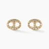 Histoire d'Or Boucles D'oreilles Puces Antun Or Jaune Diamant