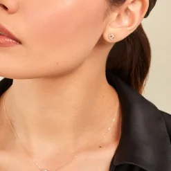 Histoire d'Or Boucles D'oreilles Puces Antun Or Jaune Diamant