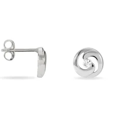 Outlet Histoire d'Or Boucles D'oreilles Puces Anne-andree Argent Blanc Oxyde De Zirconium