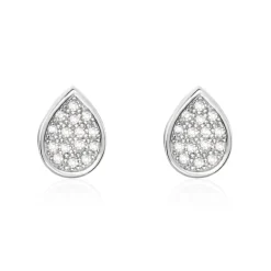 Histoire d'Or Boucles D'oreilles Puces Argent Blanc Tricoria Oxydes De Zirconium* Boucles D'Oreilles|Boucles D'Oreilles Fantaisie