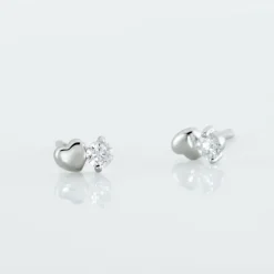 Best Histoire d'Or Boucles D'oreilles Puces Amani Argent Blanc Oxyde De Zirconium