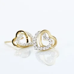 Histoire d'Or Boucles D'oreilles Puces Ablaye Or Jaune Oxyde De Zirconium* Boucles D'Oreilles|Clous D'Oreilles