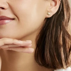 Histoire d'Or Boucles D'oreilles Puces Almahae Tortue Or Jaune* Boucles D'Oreilles|Clous D'Oreilles