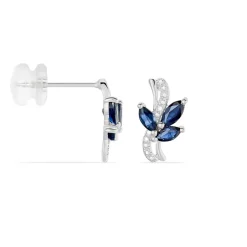 Hot Histoire d'Or Boucles D'oreilles Puces Angie Or Blanc Saphir Et Diamant