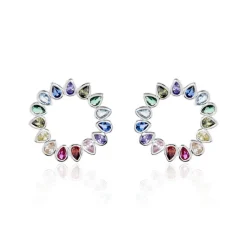 Histoire d'Or Boucles D'oreilles Puces Argent Blanc Ethem Oxydes Spinelles* Boucles D'Oreilles|Boucles D'Oreilles Fantaisie