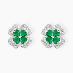 Histoire d'Or Boucles D'oreilles Puces Argent Blanc Deryn Verre Oxydes De Zirconium* Boucles D'Oreilles|Boucles D'Oreilles Fantaisie