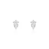 New Histoire d'Or Boucles D'oreilles Puces Almira Argent Blanc Oxyde De Zirconium