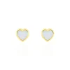 Discount Histoire d'Or Boucles D'oreilles Puces Azalea C艙ur Or Jaune Nacre