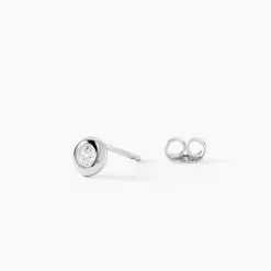 Histoire d'Or Boucles D'oreilles Puces Argent Blanc Laureano Oxydes De Zirconium