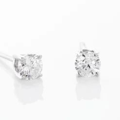 Best Histoire d'Or Boucles D'oreilles Puces Aphrodite or blanc diamant