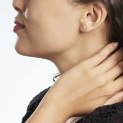 Histoire d'Or Boucles D'oreilles Puces Aconit Or Jaune Oxyde