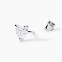 Hot Histoire d'Or Boucles D'oreilles Puces Argent Blanc Schull Oxydes De Zirconium