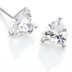 Hot Histoire d'Or Boucles D'oreilles Puces Argent Blanc Schull Oxydes De Zirconium