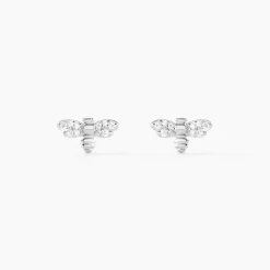Histoire d'Or Boucles D'oreilles Puces Argent Blanc Bee Good Oxyde De Zirconium* Boucles D'Oreilles|Boucles D'Oreilles Fantaisie
