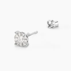 Online Histoire d'Or Boucles D'oreilles Puces Artemis Or Blanc Diamant
