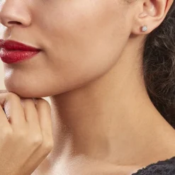 Online Histoire d'Or Boucles D'oreilles Puces Artemis Or Blanc Diamant