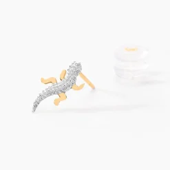 Outlet Histoire d'Or Boucles D'oreilles Puces Azzedine Salamandre Or Bicolore