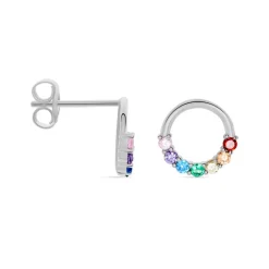 Clearance Histoire d'Or Boucles D'oreilles Puces Argent Blanc Giustino Oxydes De Zirconium