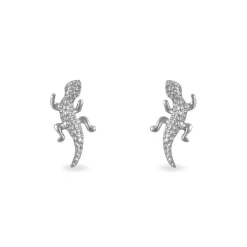 Histoire d'Or Boucles D'oreilles Puces Azzedine Salamandre Or Blanc* Boucles D'Oreilles|Clous D'Oreilles