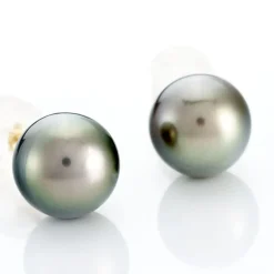 Histoire d'Or Boucles D'oreilles Puces Alper Or Jaune Perle De Culture De Tahiti* Boucles D'Oreilles|Clous D'Oreilles