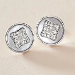 Histoire d'Or Boucles D'oreilles Puces Alexine Argent Blanc Oxyde De Zirconium* Boucles D'Oreilles|Boucles D'Oreilles Fantaisie