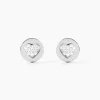 New Histoire d'Or Boucles D'oreilles Puces Argent Blanc Chaker Oxydes De Zirconium