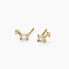 Histoire d'Or Boucles D'oreilles Puces Ashtad Or Jaune Oxyde De Zirconium* Boucles D'Oreilles|Clous D'Oreilles