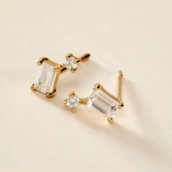 Histoire d'Or Boucles D'oreilles Puces Ashtad Or Jaune Oxyde De Zirconium* Boucles D'Oreilles|Clous D'Oreilles