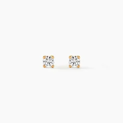New Histoire d'Or Boucles D'oreilles Puces Aphrodite or jaune diamant