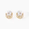 Discount Histoire d'Or Boucles D'oreilles Puces Aloys Or Jaune Perle De Culture