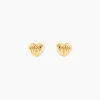 Outlet Histoire d'Or Boucles D'oreilles Puces Anne-maudae C艙urs Or Jaune