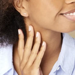 New Histoire d'Or Boucles D'oreilles Puces Birati argent rose