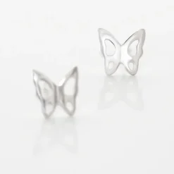 Histoire d'Or Boucles D'oreilles Puces Bartholomee Papillon Or Blanc* Boucles D'Oreilles|Clous D'Oreilles