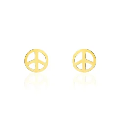 Discount Histoire d'Or Boucles D'oreilles Puces Bilal Peace Or Jaune