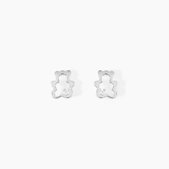 Histoire d'Or Boucles D'oreilles Puces Baptista Ours Or Blanc Oxydes* Boucles D'Oreilles|Clous D'Oreilles