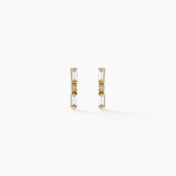 Discount Histoire d'Or Boucles D'oreilles Puces Brant Or Jaune Oxyde De Zirconium