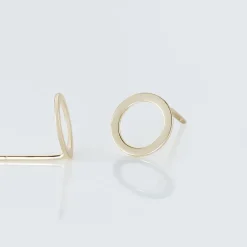 New Histoire d'Or Boucles D'oreilles Puces Berangere Cercle Or Jaune