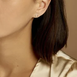 New Histoire d'Or Boucles D'oreilles Puces Berangere Cercle Or Jaune