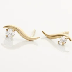 Histoire d'Or Boucles D'oreilles Puces Beryl Virgule Or Jaune Oxyde De Zirconium* Boucles D'Oreilles|Clous D'Oreilles