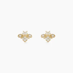 Discount Histoire d'Or Boucles D'oreilles Puces Bettye Or Jaune Oxyde De Zirconium