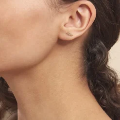 Histoire d'Or Boucles D'oreilles Puces Bartolomea Feuilles Or Jaune