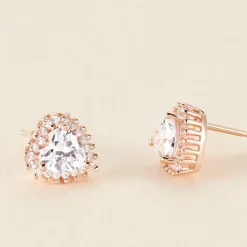 Best Histoire d'Or Boucles D'oreilles Puces Calvi De Zirconium argent rose oxyde