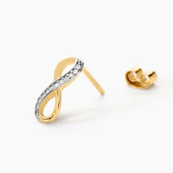 Histoire d'Or Boucles D'oreilles Puces Chacha Or Jaune Diamant
