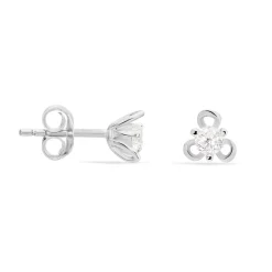 Outlet Histoire d'Or Boucles D'oreilles Puces Charlyne Argent Blanc Oxyde De Zirconium