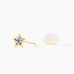 Hot Histoire d'Or Boucles D'oreilles Puces Chirine Etoile Or Jaune
