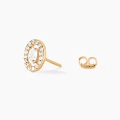 Histoire d'Or Boucles D'oreilles Puces Classical Plaqué Or Jaune Oxyde De Zirconium