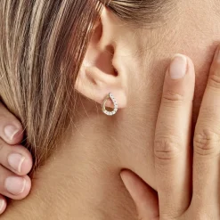 Histoire d'Or Boucles D'oreilles Puces Chrystalise Or Jaune Diamant* Boucles D'Oreilles|Clous D'Oreilles